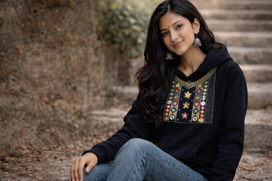 How to Style a Lambani Embroidered Hoodie | Boho to Street Style