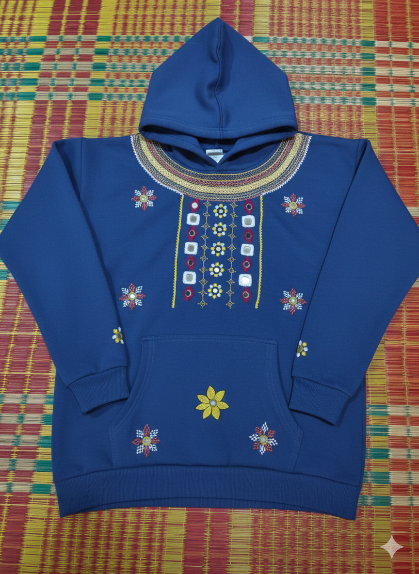 Lambani Hand-Embroidered Women’s Cotton Hoodie
