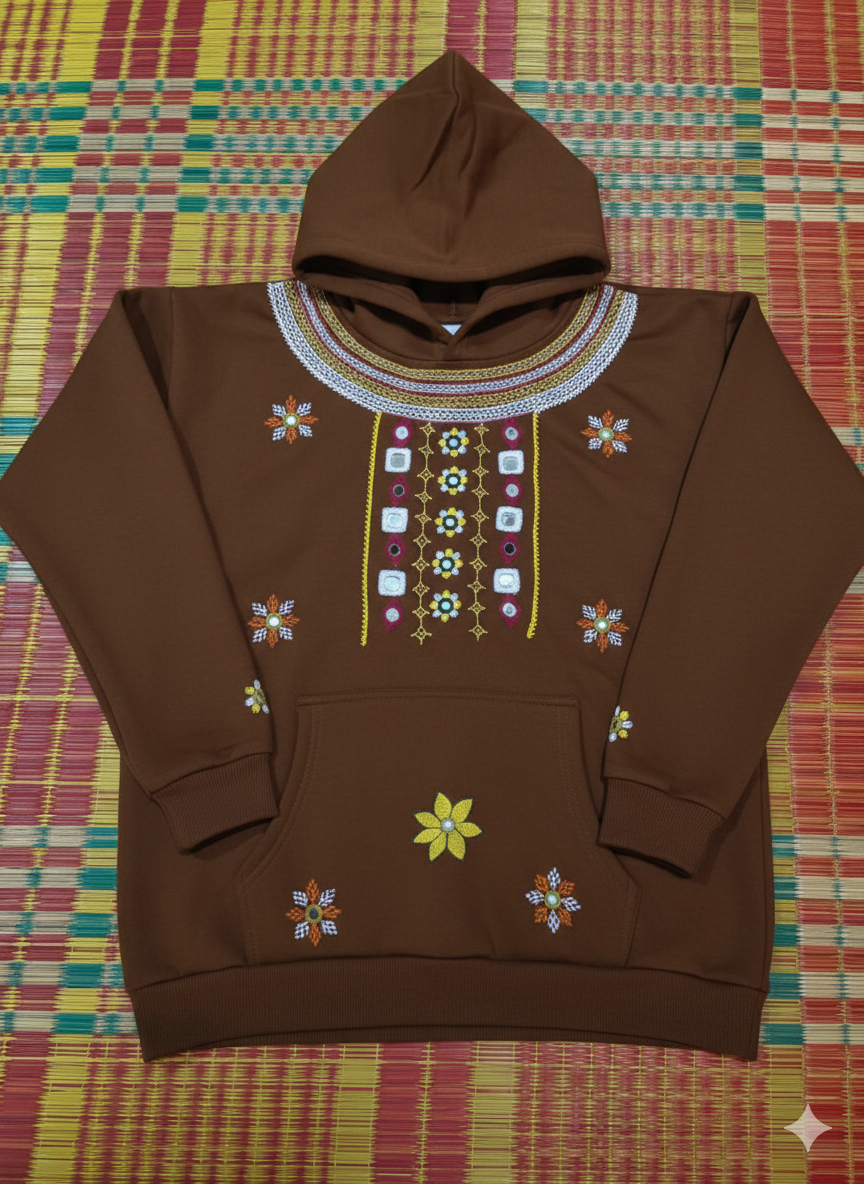Lambani Hand-Embroidered Women’s Cotton Hoodie