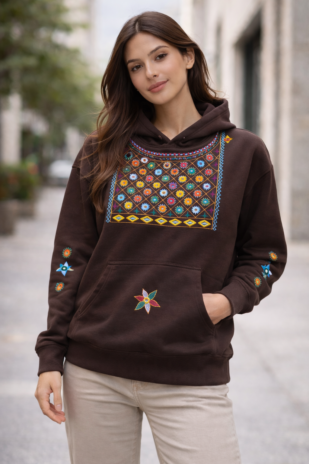 Lambani hand embroidery hoodie