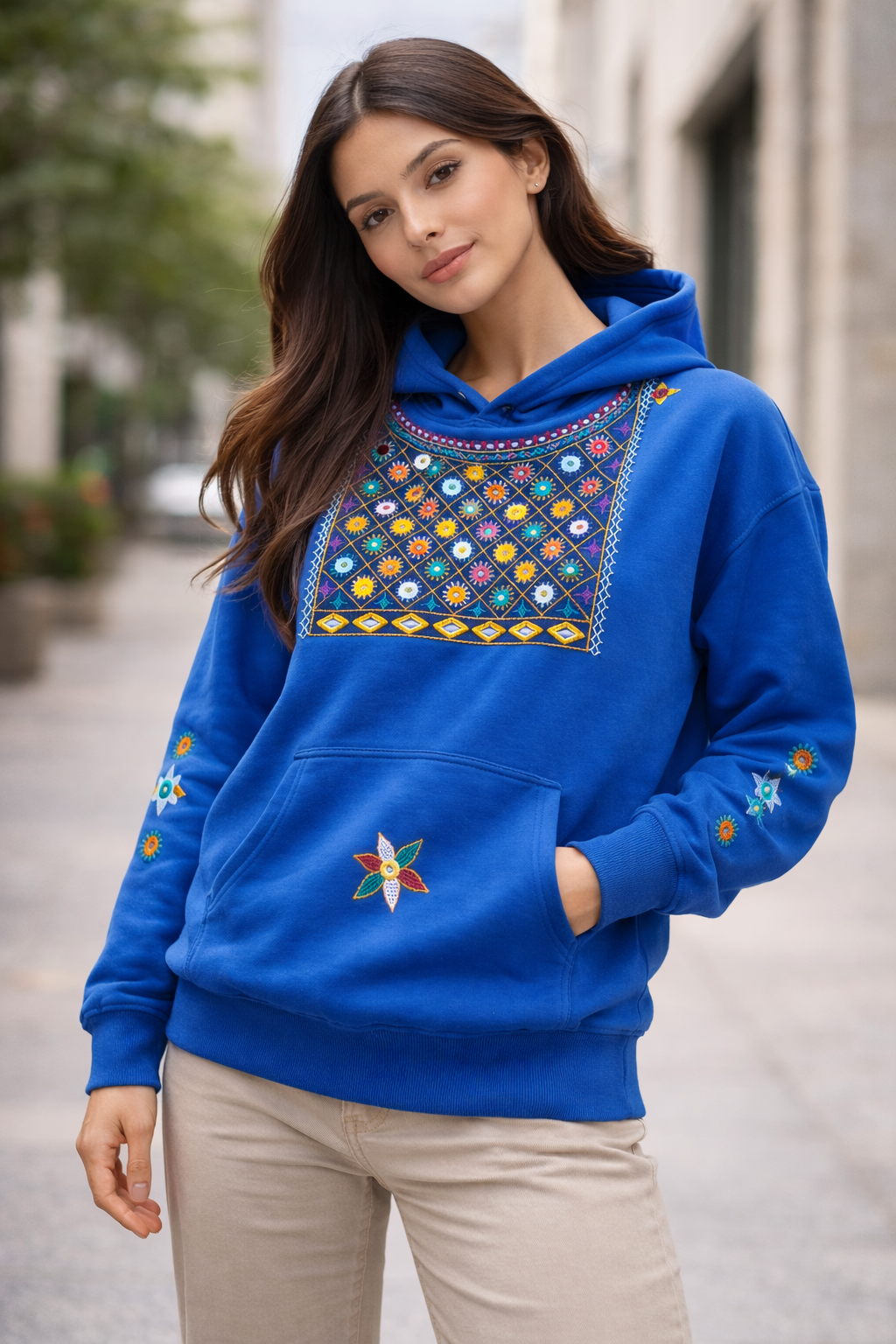 Lambani hand embroidery hoodie