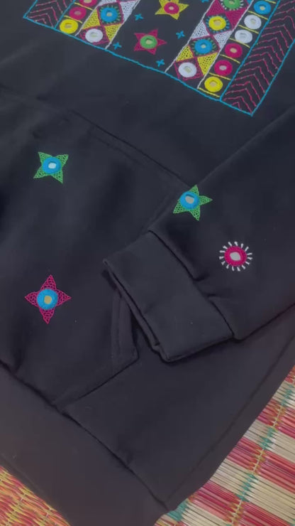 Lambani Hand-Embroidered Women’s Cotton Hoodie