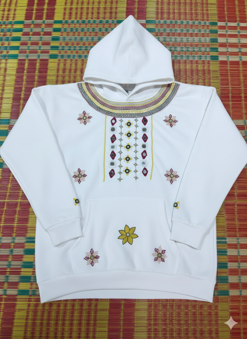 Lambani Hand-Embroidered Women’s Cotton Hoodie